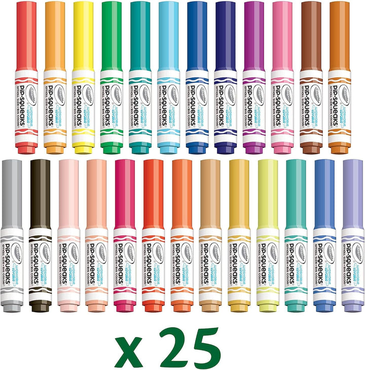 Pip-Squeaks Washable Marker Set (65Ct), Coloring Set, Art Supplies for Kids, Drawing Kit, Kids Travel Activity, Craft Essentials, 4+