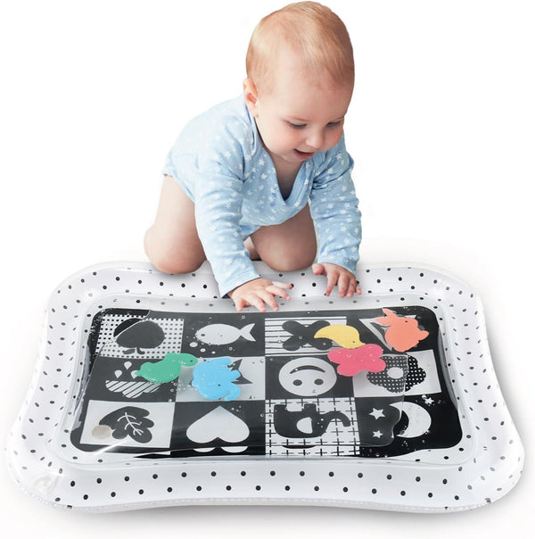 Tummy Time Water Play Mat for Babies, Girls or Boys - High Contrast Sensory Developmental Toy, Infant Baby Floor Toys Games, Baby Essentials Must Haves - Montessori
