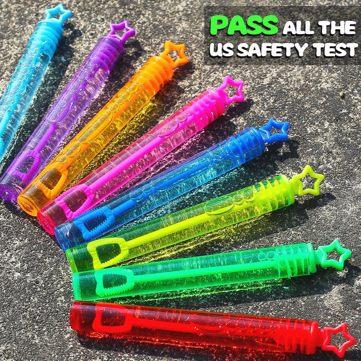 32 Pcs 8 Colors Neon Bubbles Party Favors for Kids, Mini Star Bubble Wand Bulk in Gift Box as Goody Bags Stuffer, Classroom Giveaways, Carnival Prizes Toy, Birthday Treats, Party Supplies for Toddlers
