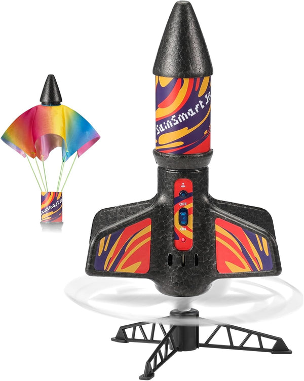 Rocket Launcher for Kids, Motorized Air Rocket Toy with Parachute, Self-Launching up to 200 Ft, Outdoor Toys for Ages 8-12, Birthday Gifts for Boys & Girls​​