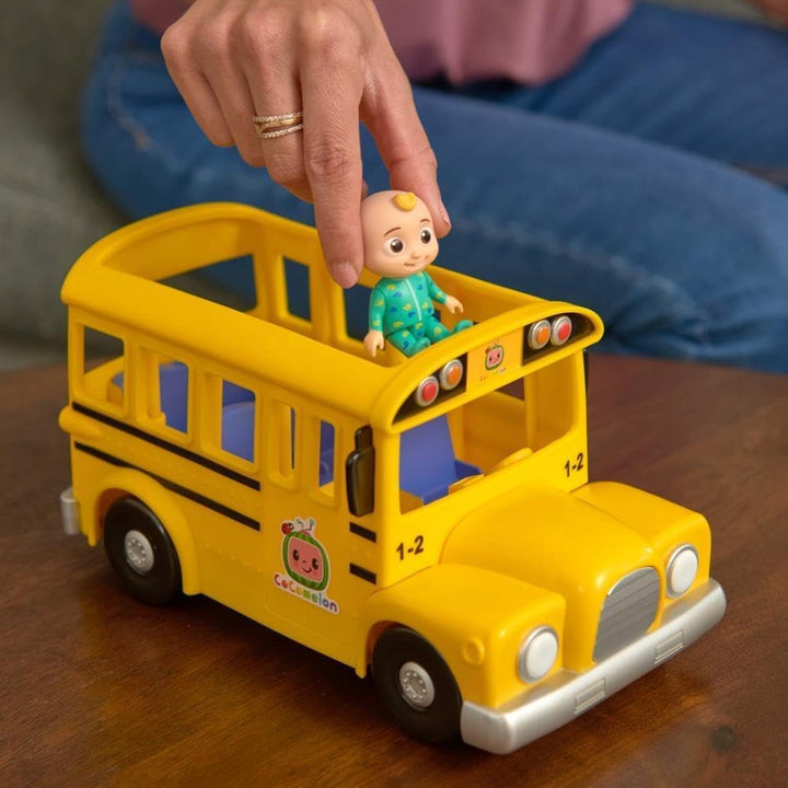 Official Musical Yellow School Bus, Plays Clips from ‘Wheels on the Bus,’ Featuring Removable JJ Figure – Character Toys for Babies, Toddlers, and Kids