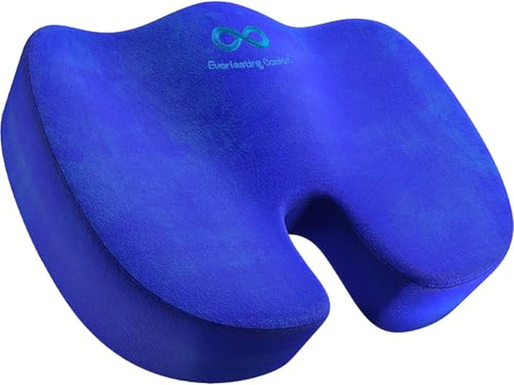 Doctor Recommended Memory Foam Seat Cushion for Office Chairs & Car Seat - Ergonomic Office Desk Accessories for Tailbone Pain Relief, Sciatica & Back Support