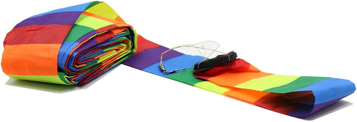 Rainbow Kite Tube Tail Outdoor Windsock with Connector, 65-Feet Kite Tail
