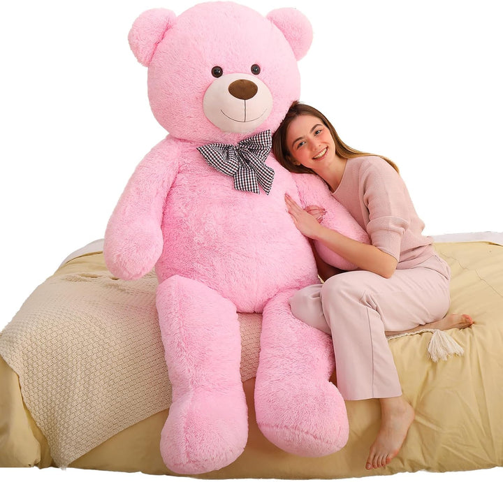 Giant Big Teddy Bear 4 Feet 47 Inch Life Size Tan Plush Bear Brown Stuffed Animal for Children Boyfriend