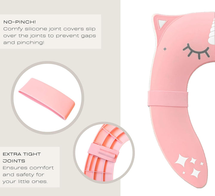 Travel Potty Seat for Toddler - Folding Potty Training Seat - Portable Toilet Seat Cover for Baby & Kids (PINK Unicorn)