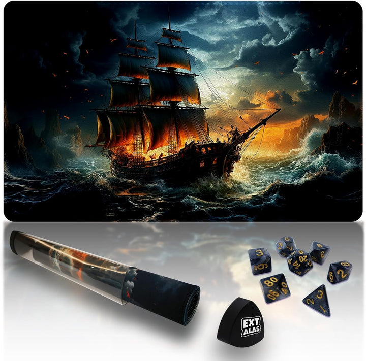 MTG Playmat TCG Playmat -Includes Storage Tube and 7 Dice-Experience Top-Tier Quality and Edge-Locking Waterproof and Non-Slip Mat! (Playmat without Zones, 1-Pretty Purple Fluorescence)