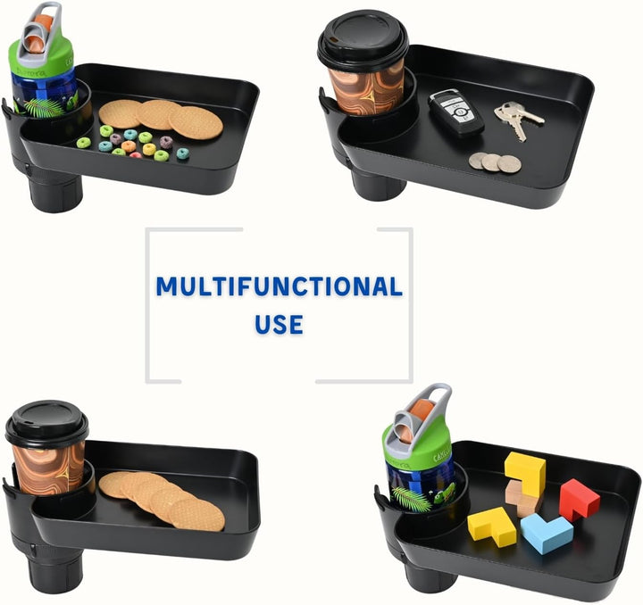 Car Seat Tray for Kids, Adjustable Base Car Seat Tray, Car Seat Cup Holder Snack Tray, Car Seat Tray for Kids Travel, Cup Holder Tray for Snacks, Car Seat Tray for Toddler, Car Seat Cup Holder Tray