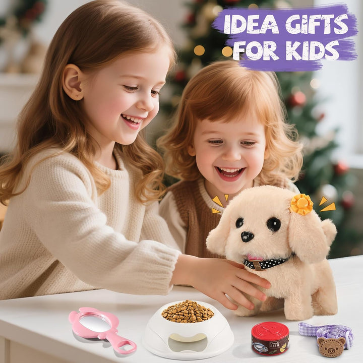 16 Pcs Robot Dog Toys for Girls, Toys for 3 4 5 6 7 8 Year Old Girls Kids Boys, Realistic Robot Puppy Toys for 5-7 6-8, Ideas Birthday Gifts for Girl 3 4 5 6 Year Old