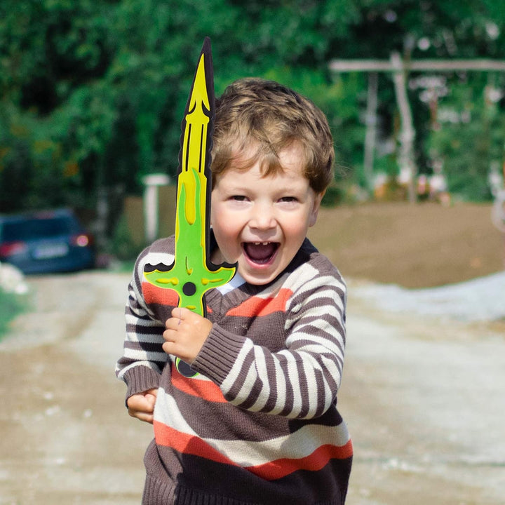 Assorted Foam Toy Swords for Children with Different Designs Including Ninja, Pirate, Warrior, and Viking (8 Pack)