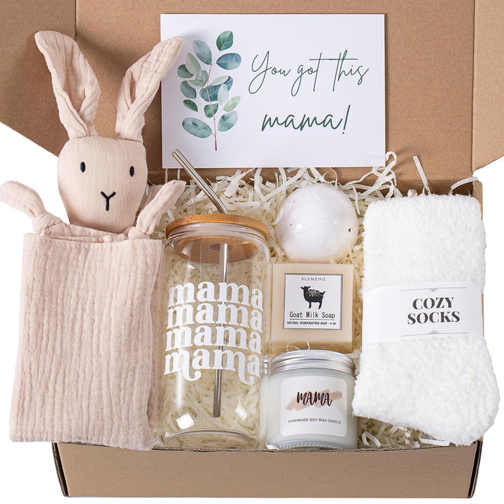 New Mom Care Package after Baby, 7Pcs New Mom Gifts Set after Birth, Postpartum Gifts for Mom, after Birth Postpartum Essentials for Mom Kit, Pregnancy Gifts for First-Time Moms, Expecting Mom