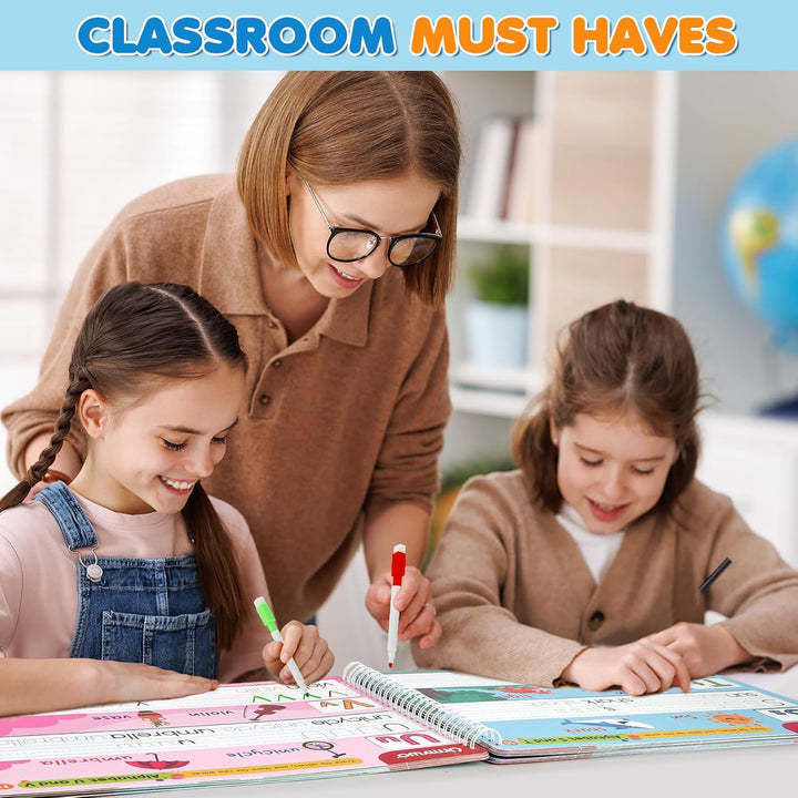 Preschool Learning Activities, Tracing Activity Books for Kids Ages 3-8, Dry Erase Preschool Kindergarten Workbooks, Alphabet Learning Educational Toys, Classroom Must Haves, Back to School Gifts