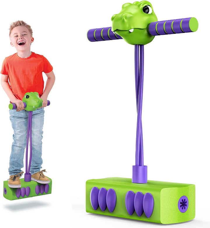 Pogo Saurus | Foam Pogo Jumper for Kids 3, 4, 5, 6, 7, Years Old, Dinosaur Toys, Birthday for Boys or Girls up to 250Ibs, Pogo Stick, Indoor & Outdoor Toys