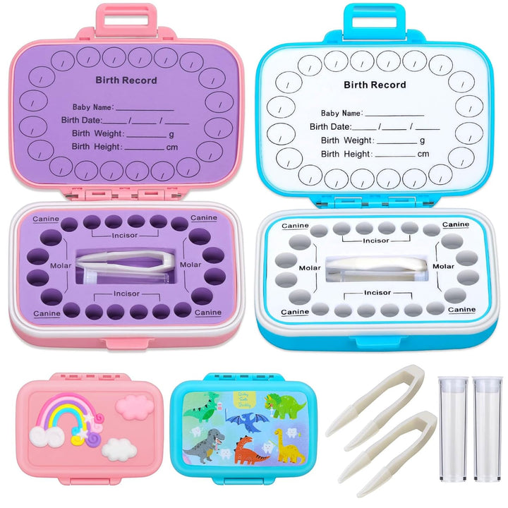 Tooth Holders for Kids Keepsake, Baby Teeth Keepsake Box, Tooth Saver, Tooth Container for Lost Teeth, Teeth Storage Holder for Tooth Fairy (Pink)