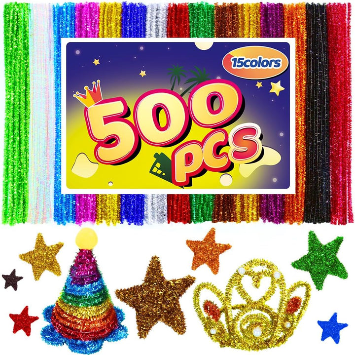 Pipe Cleaners, Pipe Cleaners Craft, Arts and Crafts, Crafts, Craft Supplies, Art Supplies (200 Multi-Color Pipe Cleaners)…