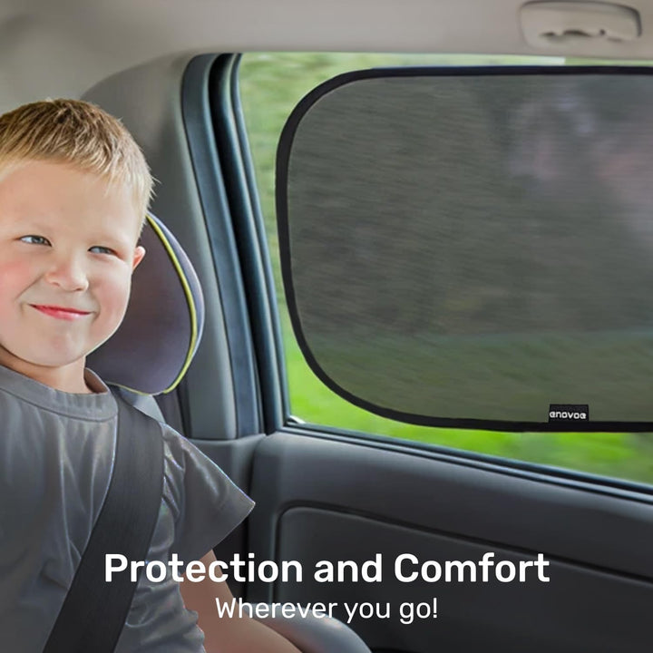 Car Window Shades for Baby (2 Pack) - 21X14 Inches Sun Shade Blocker, Cling - Glare Shield and UV Rays Protection for Your Child - Side Windows Screens for SUV- Mesh Window Shades for Car Baby