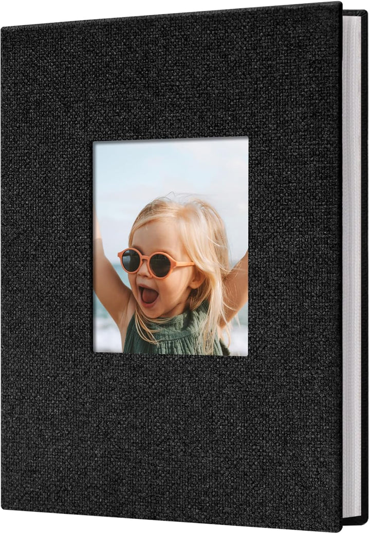 Small Photo Album 4X6 Slip-In Picture Album 50 Pages Holds 100 Photos, Portable Photo Book 4X6 for Wedding Family Baby Travel Blue