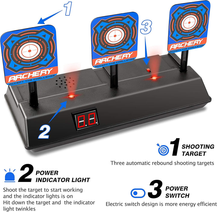 Electric Scoring Auto Reset Shooting Digital Target for Nerf Guns Shooting Target
