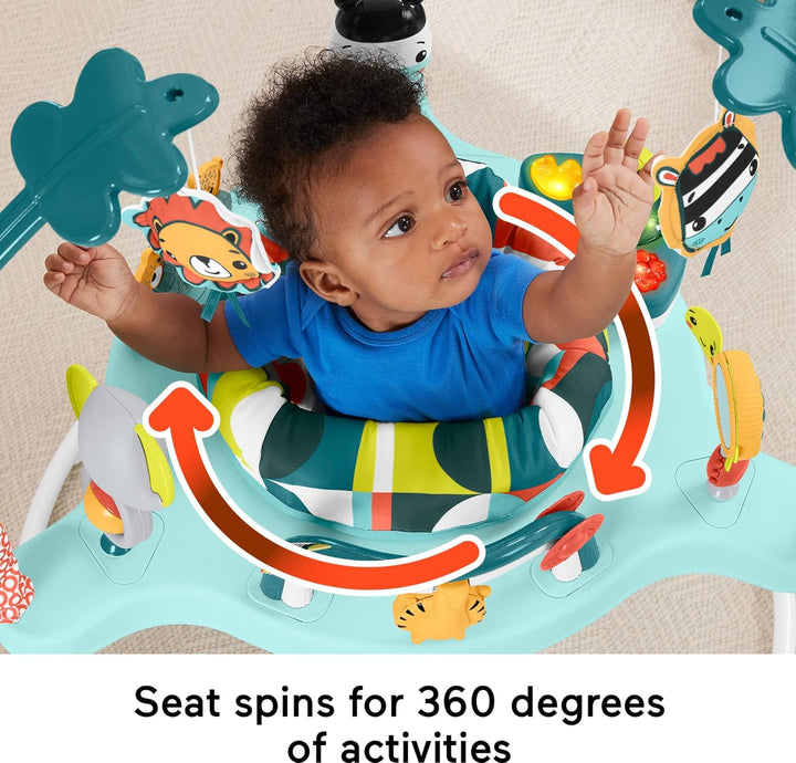 Baby Bouncer Colorful Corners Jumperoo Activity Center with Music Lights Sounds & Developmental Toys