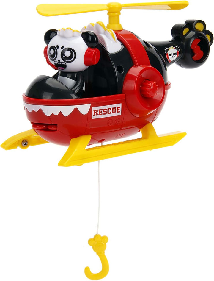 " Toys Ryan'S World Helicopter with Combo Panda Figure, 6"" Feature Vehicle Red" (30993)