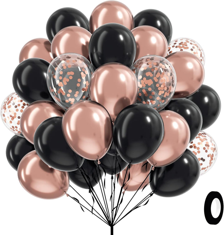 60Pcs Purple Balloons 12Inch with Metallic Pastel Dark Purple Confetti Balloons for Purple Birthday Wedding Baby Shower Party Decorations