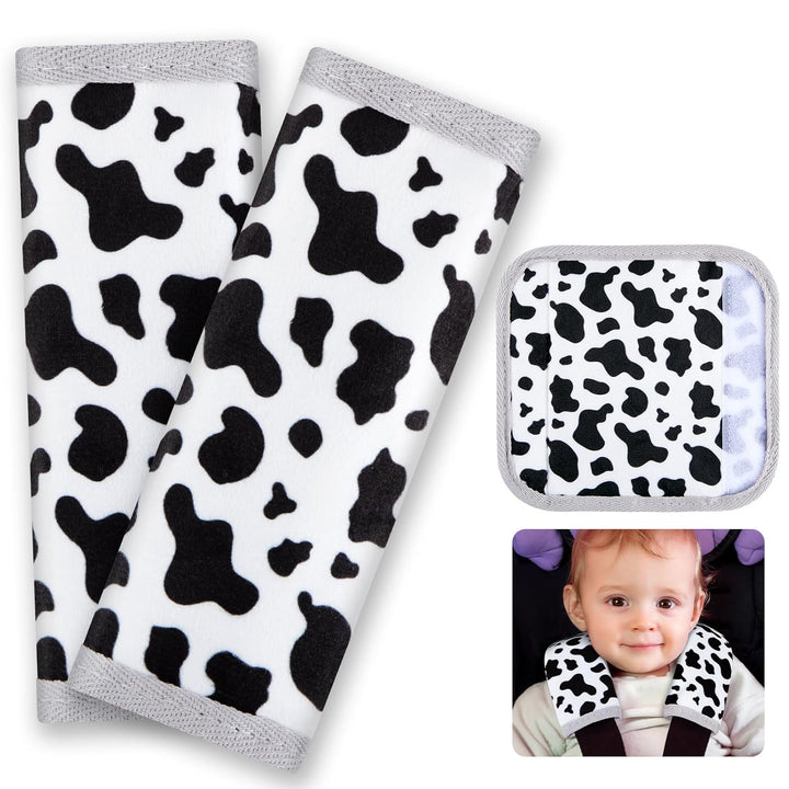 Seat Belt Cover Pad for Baby, Soft Seatbelt Cushion Covers for Kids 2Pcs Car Seat Strap Shoulder Pads for All Car Seats, Stroller, High Chair,Blue Dinosaur
