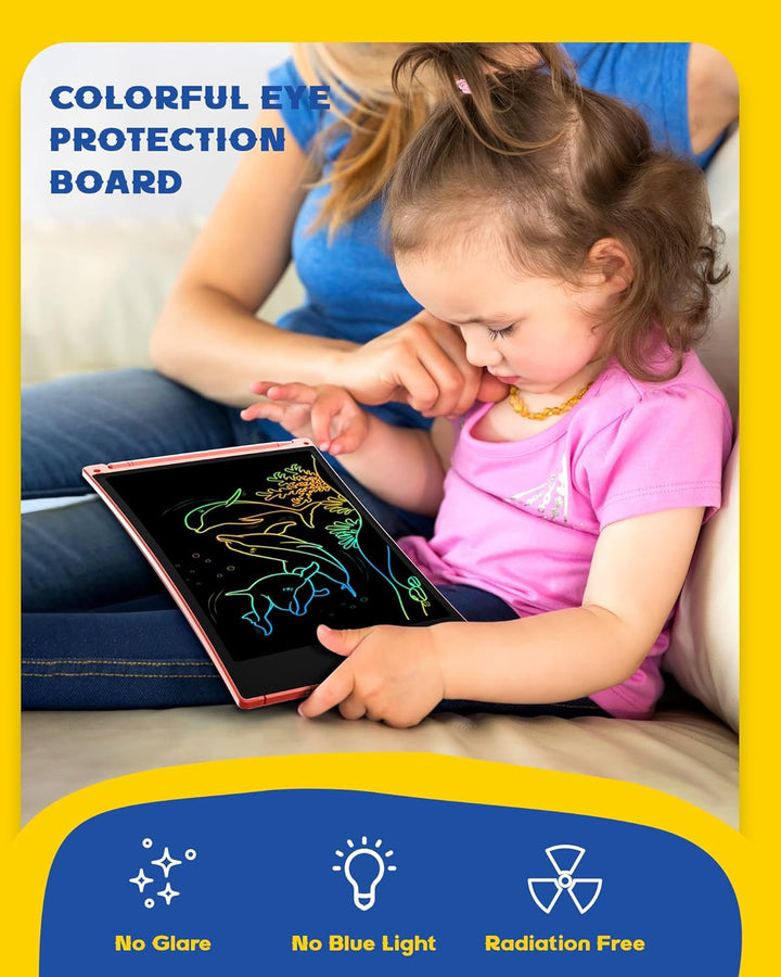 2 Pack LCD Writing Tablet with Stylus, 8.5 Inch Colorful Doodle Board Drawing Pad for Kids, Travel Games Activity Learning Toys, Birthday Gift for Age 3 4 5 6 7 8 Year Old Boys Girls