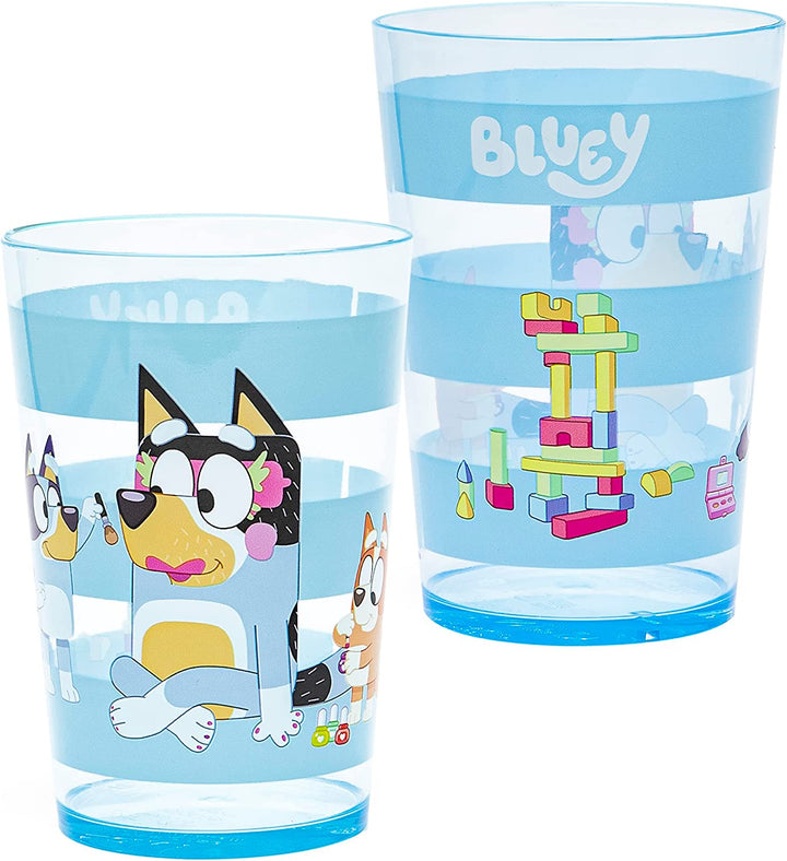 Bluey Nesting Tumbler Set Includes Durable Plastic Cups with Variety Artwork, Fun Drinkware Is Perfect for Kids (14.5 Oz, 4-Pack, Non-Bpa)