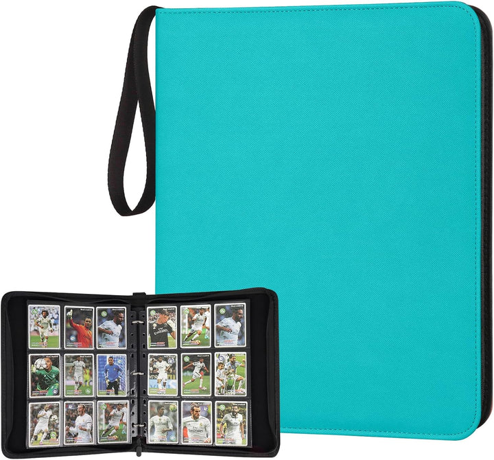 9 Pocket Card Binder, Premium Zip Trading Card Binder, 540 Double Sided Pocket PU Collection Binder, Collector Album, Card Folder for MTG, TCG, Sports Cards (Black)