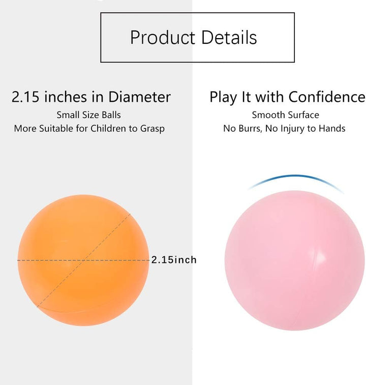 Ball Pit Balls for Toddlers, BPA Free Crush Proof Plastic Toy Balls for Ball Pit, Children'S Pool Water Toys, Macaron Ocean Balls for Play Tent 2.15 Inch Pack of 100…