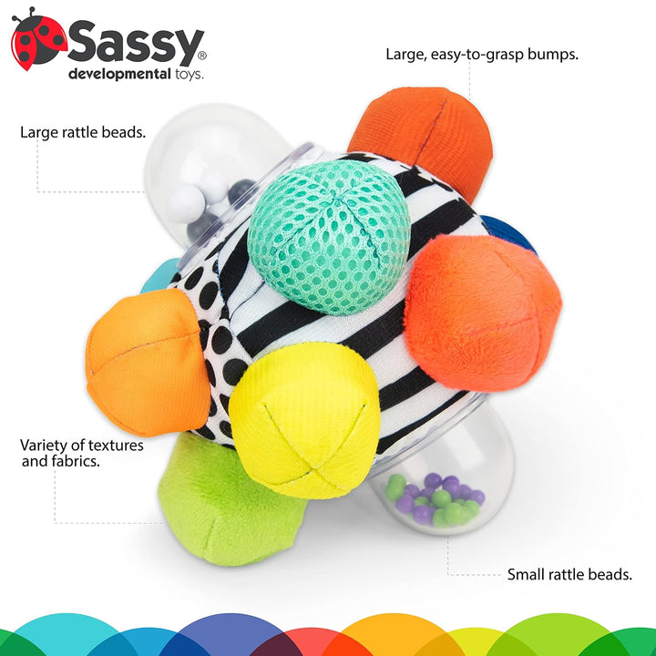 Developmental Bumpy Ball, Easy to Grasp Bumps Help Develop Motor Skills, Ages 6+ Months