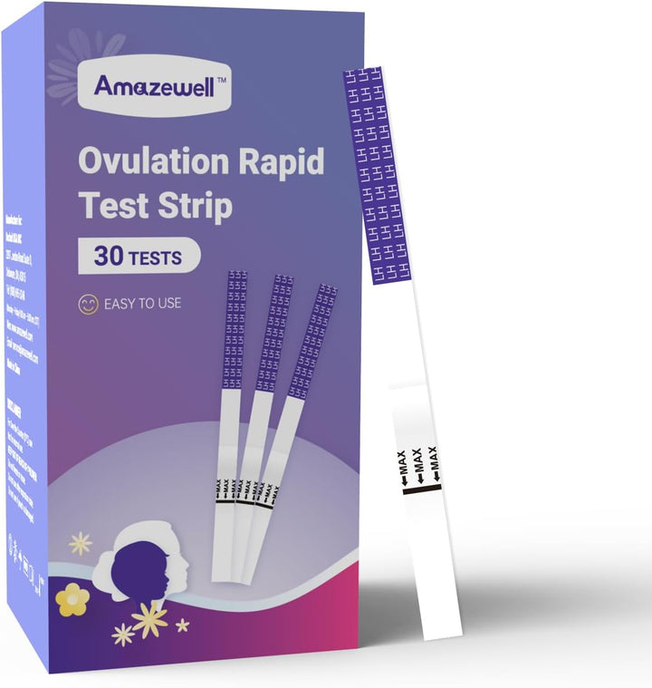 Ovulation Test Strips and Pregnancy Test Strips Kit, Ovulation Strips Fertility Test for Women, 30 LH Test + 10 HCG Test, Ovulation Predictor Kit for Home