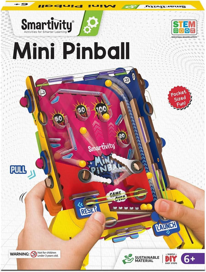 DIY Mini Pinball for Kids Ages 6-12 Years | Build Your Own - Hand Held Pinball Game I Birthday Gift for Boys & Girls | DIY Science Toy for Kids 6,7,8,9,10,11,12 Years Old