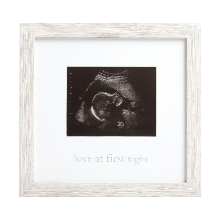 Babyprints and Sonogram Hello Little One Collage Frame, Baby Handprint, Footprint and Ultrasound Baby Keepsake Frame, Pregnancy Announcement, Gender-Neutral, White