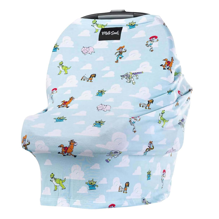 Original Disney 5-In-1 Cover, Winnie the Pooh, Added Privacy for Breastfeeding, Baby Car Seat, Carrier, Stroller, High Chair, Shopping Cart, Lounger Canopy - Newborn Essentials, Nursing Top