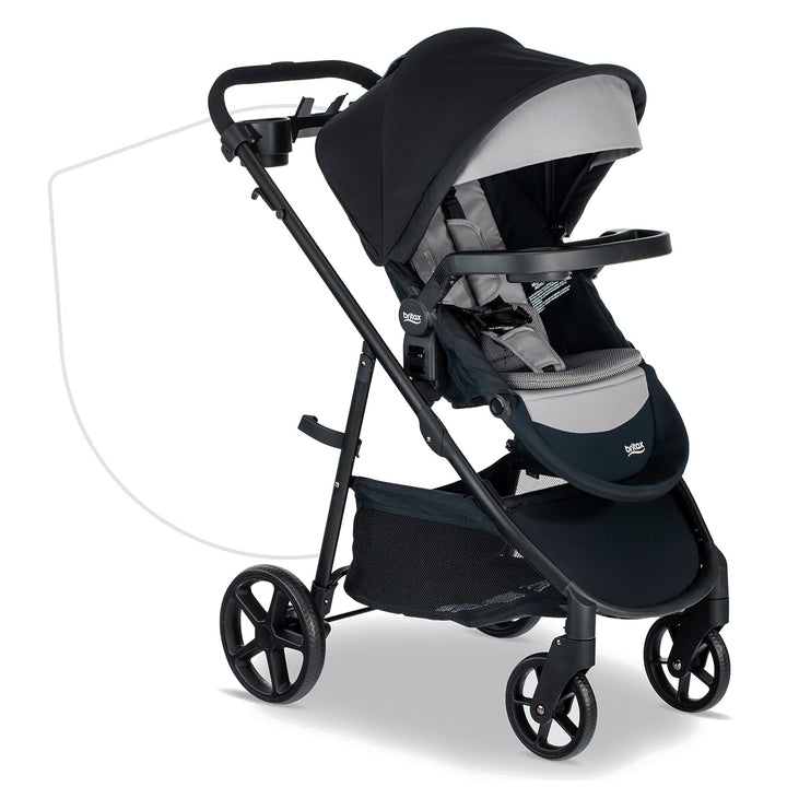 Willow Brook S+ Baby Travel System, Infant Car Seat and Stroller Combo with Alpine Base, Clicktight Technology, Safewash Insert and Cover, Sand Onyx