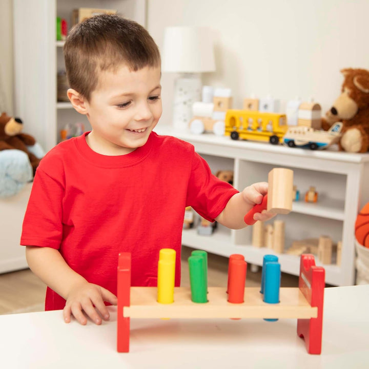 Deluxe Wooden Pound-A-Peg Toy with Hammer - FSC Certified