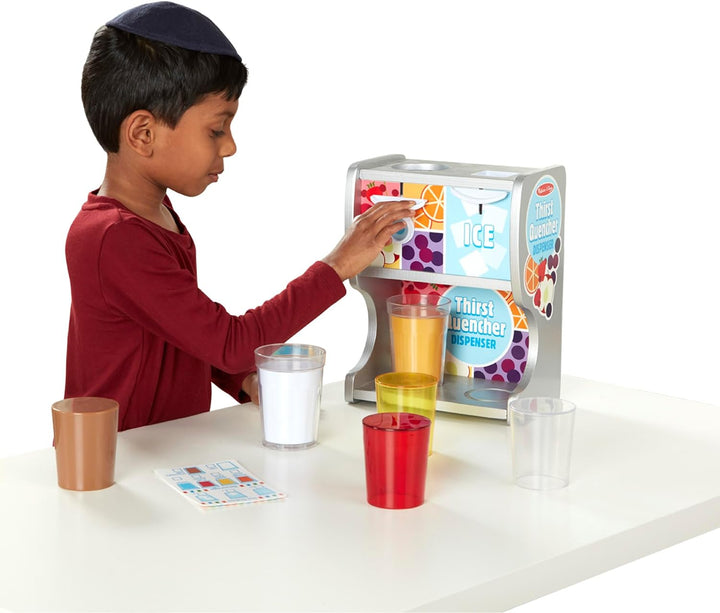 Wooden Thirst Quencher Drink Dispenser with Cups, Juice Inserts, Ice Cubes - FSC Certified