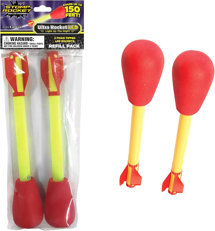 Ultra Rocket Refills, 6 Rockets - Replacement Foam-Tipped Rockets for Kids - Fun Backyard & Outdoor Kids Toys Gifts for Boys & Girls