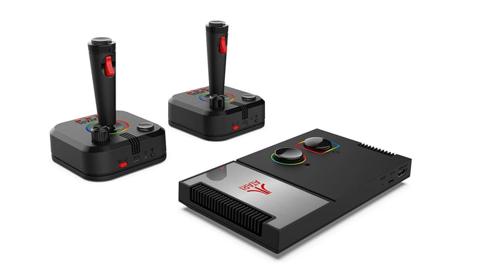 Atari Game Station Pro: Retro Video Game Console with 200+ Games, Wireless Joysticks, RGB LED Lights, Atari 2600/5200/7800 and More