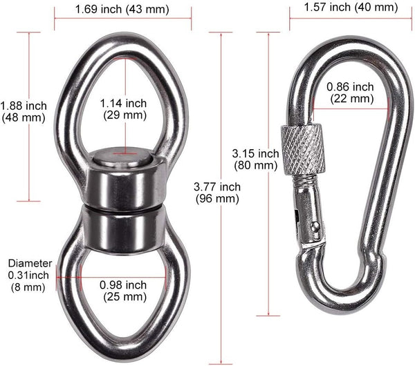 Heavy Duty Black Swing Hangers Screws Bolts Included over 5000 Lb Capacity Playground Porch Yoga Seat Trapeze Wooden Sets Indoor Outdoor 2 Pack
