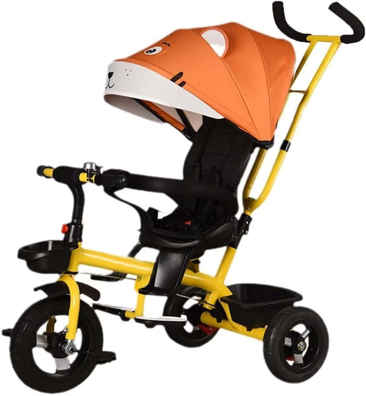 Toddler Stroller Buggies with Reclining Backrest Reversible Seat,1.5-5 Years Old Children Pushchair Pram with Canopy,Comfortable Seat with Guardrail and Belt,Titanium Wheel,3 Wheel Toddler Tricycle (