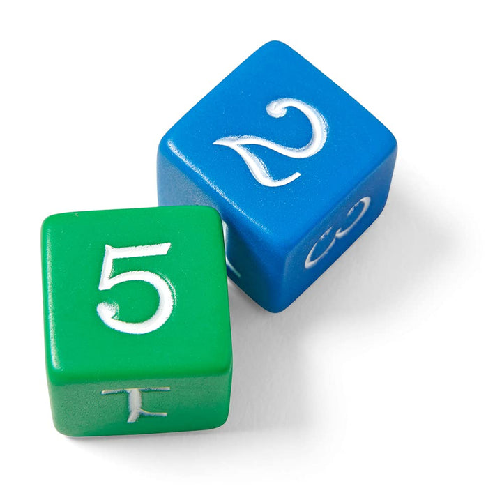 Plastic 3/4-Inch Color Number Dice (Set of 12)