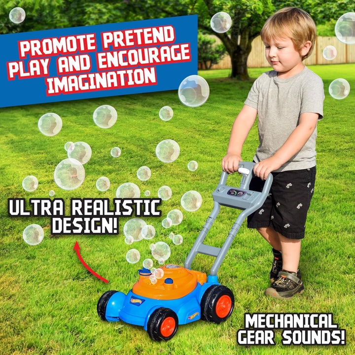 ™ Bubble Lawn Mower for Toddlers, Bubble Blowing Machines, Indoor/Outdoor Gardening Toy, Birthday Gift for Prechool Girls and Boys, No Batteries Required, Includes Bubble Solution, 2+