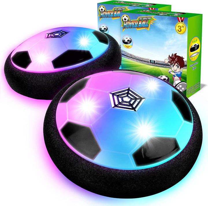3-In-1 Hover Soccer Ball Hockey Bowling Set, Indoor and Outdoor Toys for Kids Ages 3-12, outside Toys with LED Lights, Christmas Birthday Gifts for 3 4 5 6 7 8 9+ Year Old Boys Girls