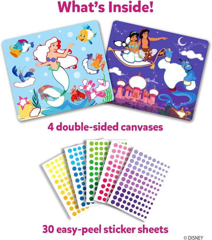 Dot It Sticker Art - Disney Princess, Mess-Free Fun for Kids, 500+ Stickers, Craft Kits, DIY Scrapbooking Activity, Travel Toys, Gifts for Girls & Boys Ages 3, 4, 5, 6, 7