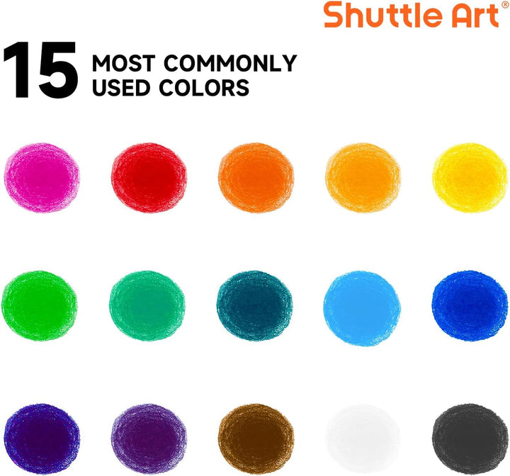 Tempera Paint Sticks, 15 Colors Solid Tempera Paint for Kids, Super Quick-Drying, Washable, Works Great on Paper Wood Glass Ceramic Canvas