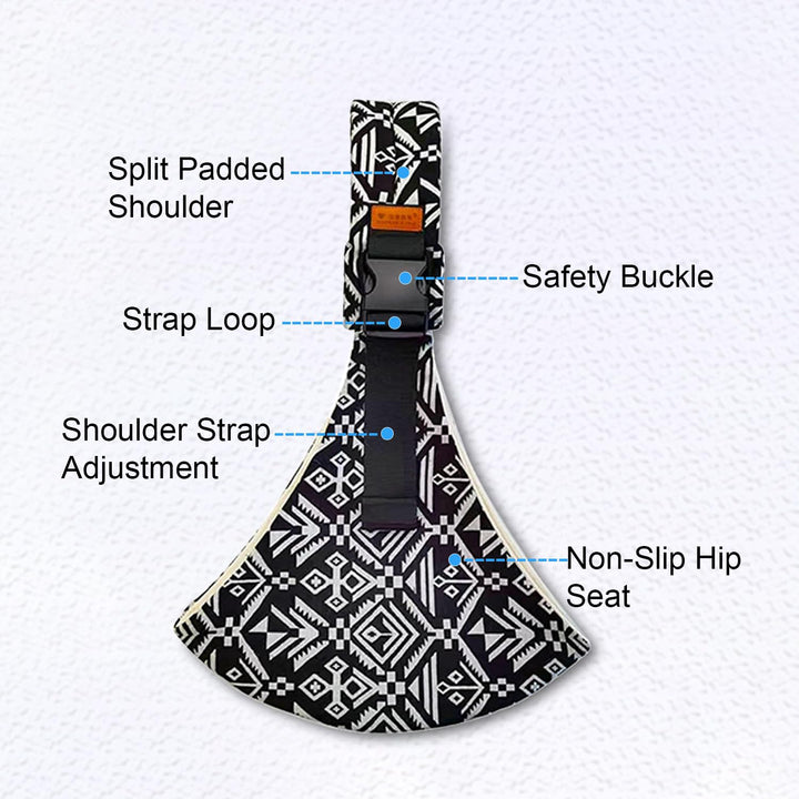 Baby Carrier Newborn to Toddler, Toddler Carrier,Adjustable Baby Sling Carrier Non-Slip Hip Seat Carrier Carrying 10-30 Lbs(Black)
