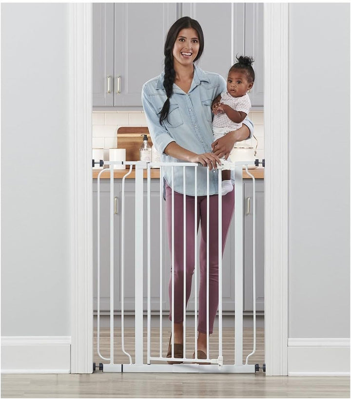Easy Step 38.5-Inch Extra Wide Walk Thru Baby Gate, White Original Version