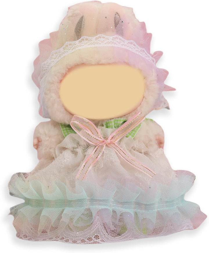 Doll Clothes for Labubu, 17Cm/15Cm Dolls Outfit Set , Luxury Chic Style High-End Fashion Suitable Accessories (No Doll)(Purple)