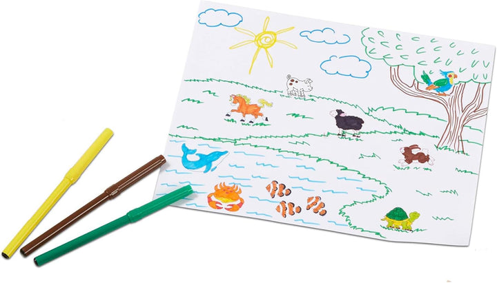 Deluxe Wooden Stamp Set: Animals - 30 Stamps, 6 Markers, 2 Stamp Pads